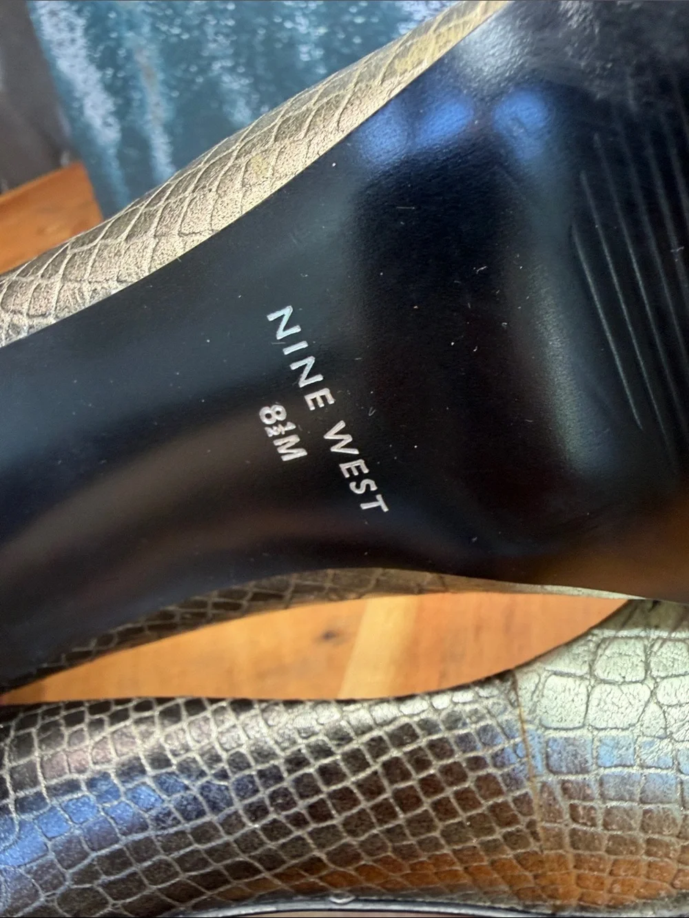 Nine West 2010s Classic Ombré Snakeskin Leather Pumps Heels 8.5 (GUC)
